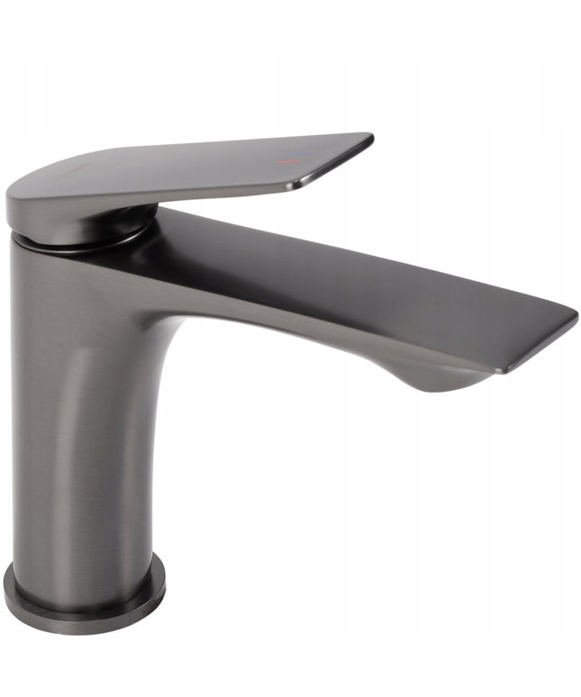 Maišytuvas praustuvui REA AVALON titano šlifuotas žemas stovimas modernus