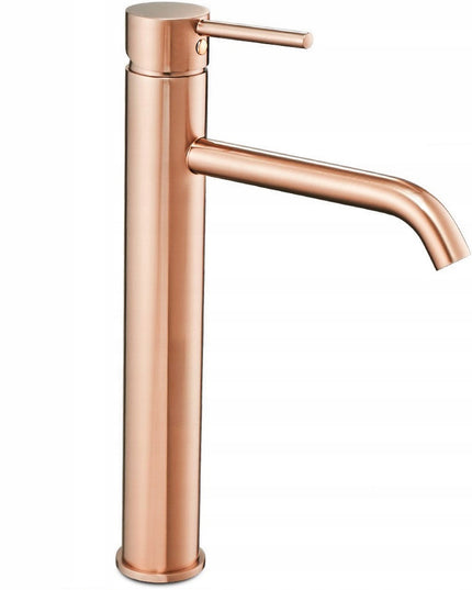 Aukštas praustuvo maišytuvas, chromuotas, montuojamas ant stalviršio, vonios REA LUNGO 28 cm