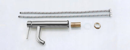 Aukštas praustuvo maišytuvas, chromuotas, montuojamas ant stalviršio, vonios REA LUNGO 28 cm