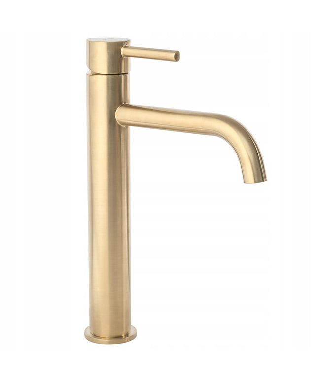 Aukštas praustuvo maišytuvas, šlifuotas auksas, REA LUNGO