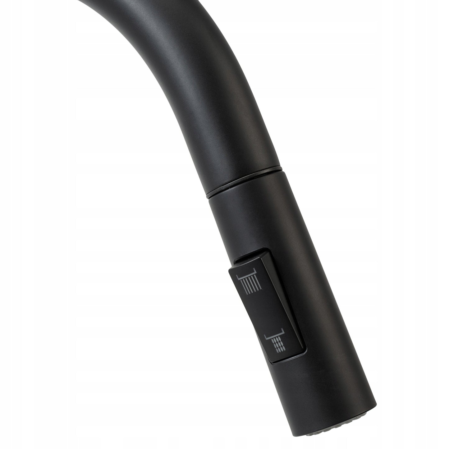 Maišytuvas virtuvinis REA ECO FRESH su dviem čiaupais juodas su ištraukiama maišytuvo galvute