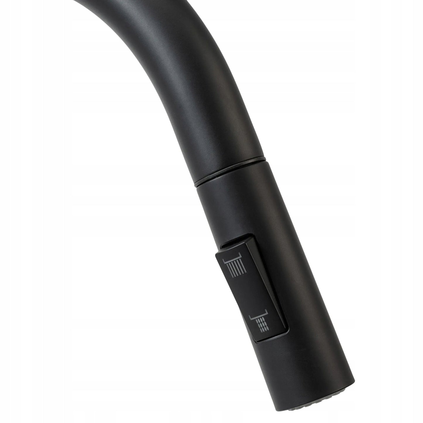 Maišytuvas virtuvinis REA ECO FRESH su dviem čiaupais juodas su ištraukiama maišytuvo galvute