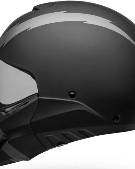 BELL BROOZER ARC MATTE BLACK/GREY motociklininko šalmas + 2 stiklai