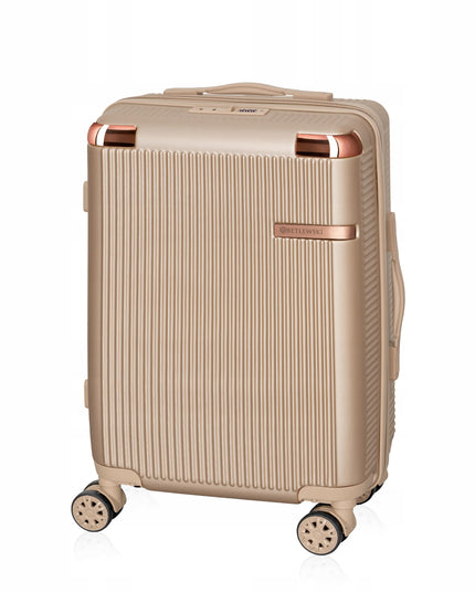 BETLEWSKI Kelioninis kabininis lagaminas, talpus atostogoms, su ratukais, stilinga rankena.