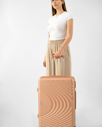 BETLEWSKI Kietas kelioninis lagaminas su ratukais, saugus kombinuotas užraktas