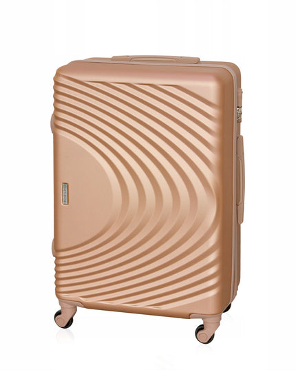 BETLEWSKI Kietas kelioninis lagaminas su ratukais, saugus kombinuotas užraktas