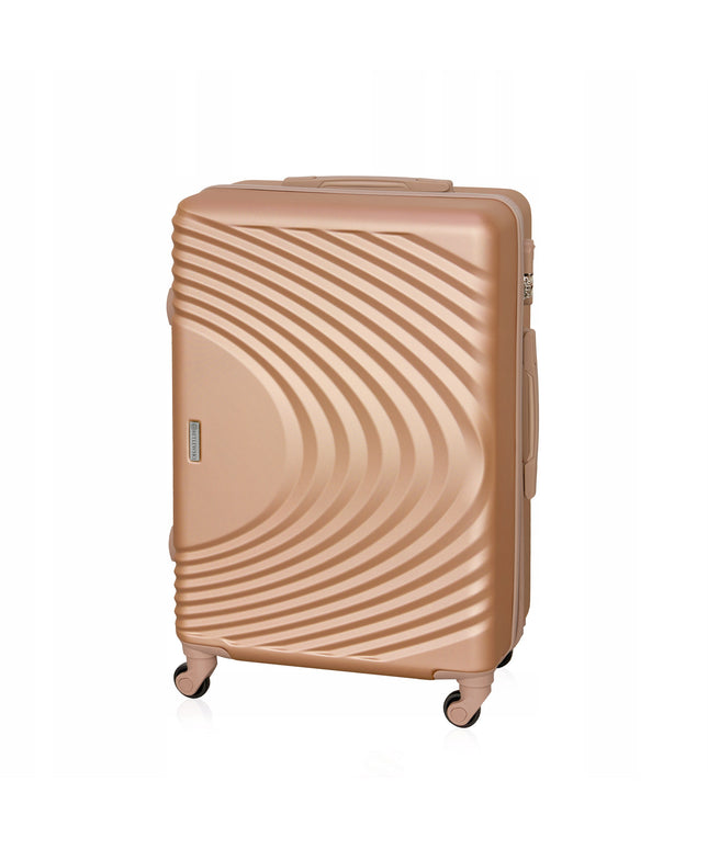 BETLEWSKI Kietas kelioninis lagaminas su ratukais, saugus kombinuotas užraktas