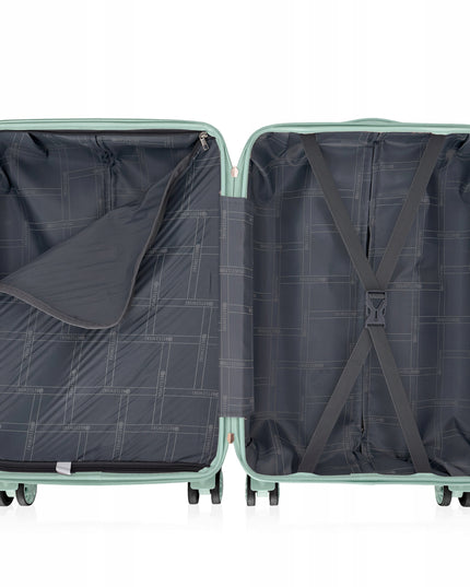 BETLEWSKI Kabininis kelioninis lagaminas ant ratukų, tvirtas, kietas