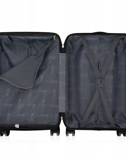 BETLEWSKI Kabininio dydžio kelioninis lagaminas ant ratukų su rankena ir užraktu