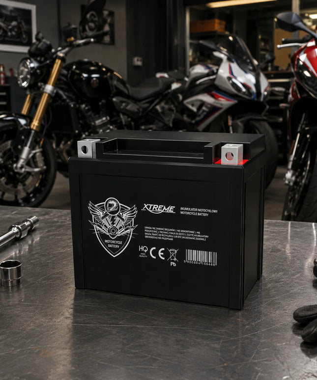 Nereikalaujantis priežiūros motociklo akumuliatorius 12V 10Ah dešininis +