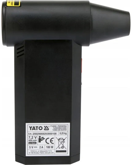 Belaidė mini turbo orpūtė valymui 4Ah 180W USB-C Yato YT-82938