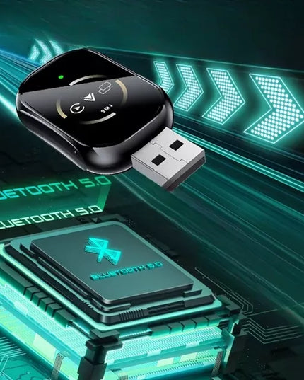 Belaidis automobilinis adapteris Android Auto Apple CarPlay 3in1 Netflix