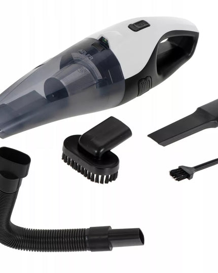 Belaidis rankinis automobilinis dulkių siurblys, galingas, su USB-C/12V priedais