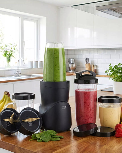 Stalo trintuvas smoothie kokteiliams 1200W + 4 buteliukai/puodeliai