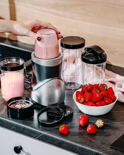 Stalo trintuvas smoothie kokteiliams 1200W + 4 buteliukai/puodeliai