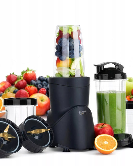 Stalo trintuvas smoothie kokteiliams 1200W + 4 buteliukai/puodeliai