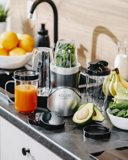 Stalo trintuvas smoothie kokteiliams 1200W + 4 buteliukai/puodeliai