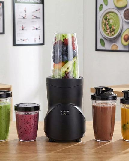 Stalo trintuvas smoothie kokteiliams 1200W + 4 buteliukai/puodeliai