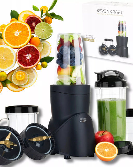 Stalo trintuvas smoothie kokteiliams 1200W + 4 buteliukai/puodeliai