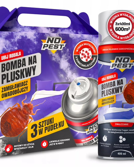 Granatos rūko bomba nuo blakių, stipri priemonė, purškiklis, preparatas NO PEST