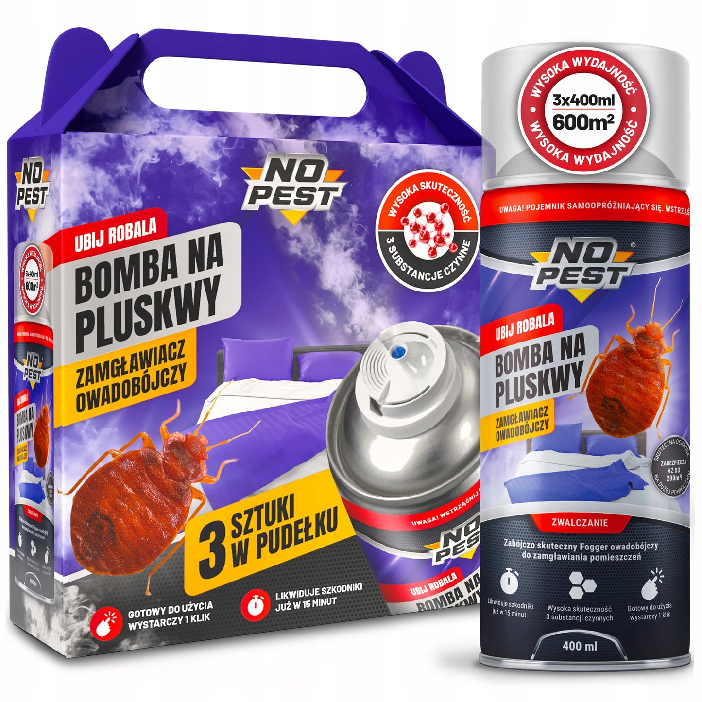 Granatos rūko bomba nuo blakių, stipri priemonė, purškiklis, preparatas NO PEST