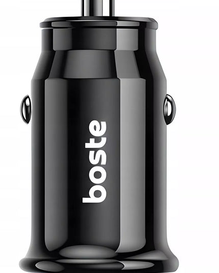 BOSTE SAUGUS AUTOMOBILINIS ĮKROVIKLIS, DU USB-A PRIEVADAI, 15.5W, UNIVERSALUS
