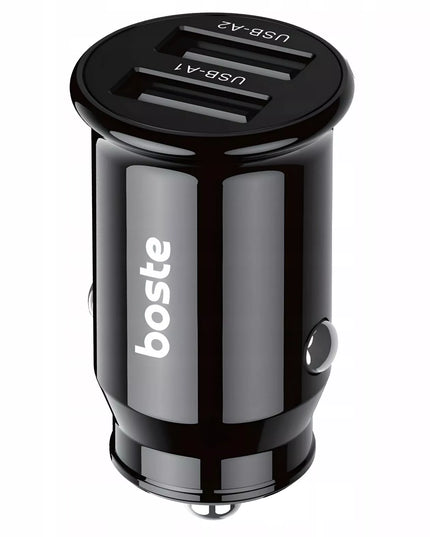 BOSTE SAUGUS AUTOMOBILINIS ĮKROVIKLIS, DU USB-A PRIEVADAI, 15.5W, UNIVERSALUS