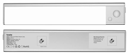 BOSTE LED naktinė lemputė su judesio ir sutemų jutikliu, magnetinė, AUTO, 23 cm