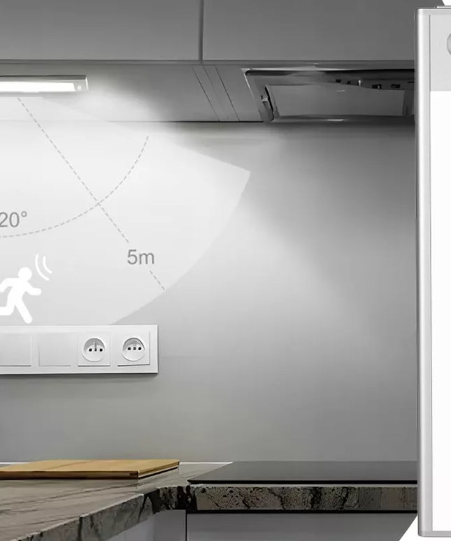 BOSTE LED naktinė lemputė su judesio ir sutemų jutikliu, magnetinė, AUTO, 23 cm