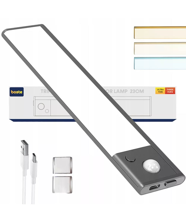 Boste LED naktinė lemputė su judesio ir sutemų jutikliu, magnetinė, automatinė, 23 cm
