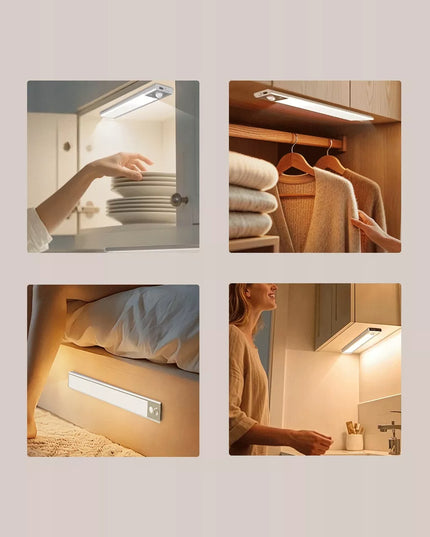 BOSTE LED naktinė lempa su judesio ir prieblandos jutikliu, magnetinė, AUTO, 40 cm