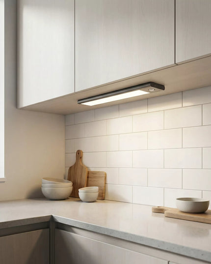 BOSTE išmanusis naktinis LED šviestuvas su RGB, judesio ir sutemų jutikliu, magnetinis