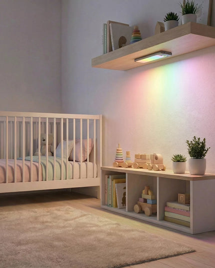 BOSTE išmanusis naktinis LED šviestuvas su RGB, judesio ir sutemų jutikliu, magnetinis