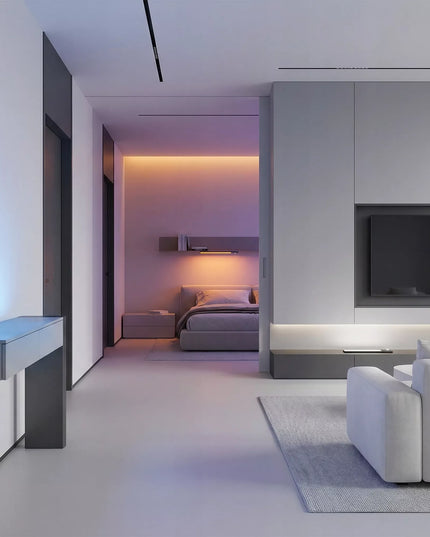 BOSTE išmanusis naktinis LED šviestuvas su RGB, judesio ir sutemų jutikliu, magnetinis