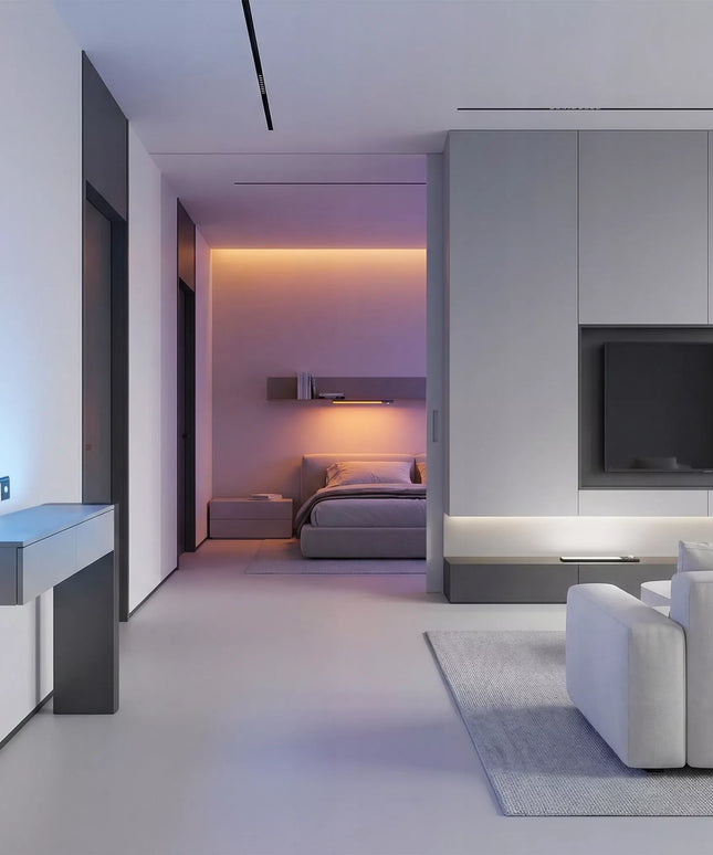 BOSTE išmanusis naktinis LED šviestuvas su RGB, judesio ir sutemų jutikliu, magnetinis