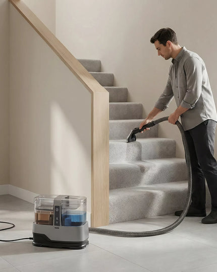 BOSTE plaunantis dulkių siurblys kilimams, apmušalams, automobiliams, lovoms ir sofoms 600W