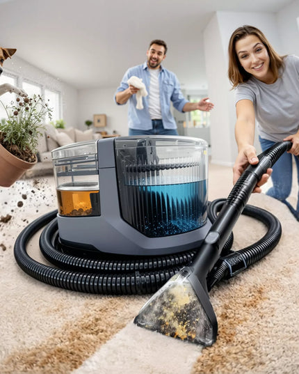 BOSTE plaunantis dulkių siurblys kilimams, apmušalams, automobiliams, lovoms ir sofoms 600W