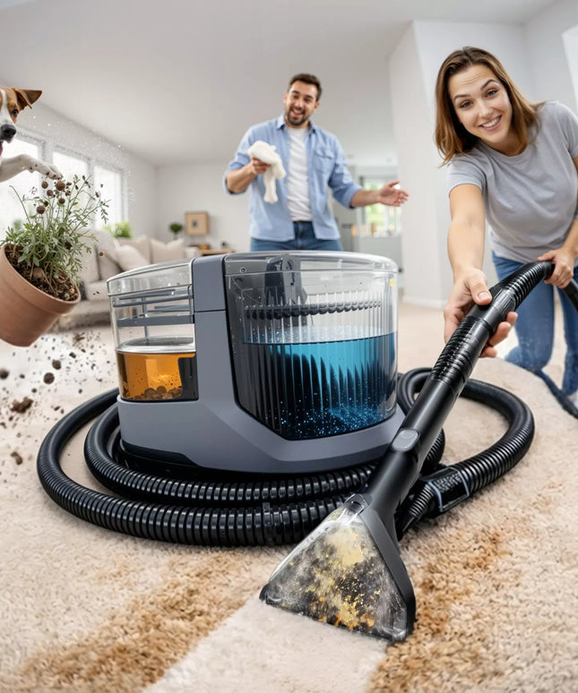 BOSTE plaunantis dulkių siurblys kilimams, apmušalams, automobiliams, lovoms ir sofoms 600W