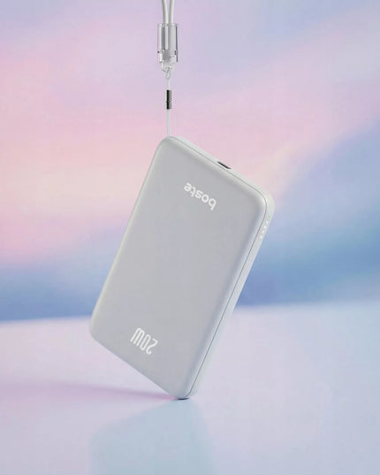 BOSTE išorinė baterija (power bank) su MagSafe belaidžiu įkrovimu ir PD 20W laidu bei USB-C jungtimi