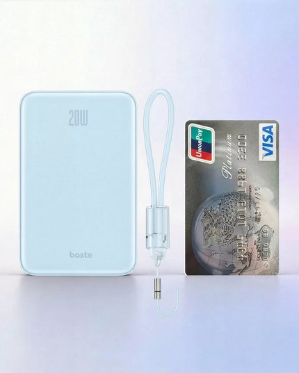 BOSTE išorinė baterija (power bank) su MagSafe belaidžiu įkrovimu ir PD 20W USB-C kabeliu