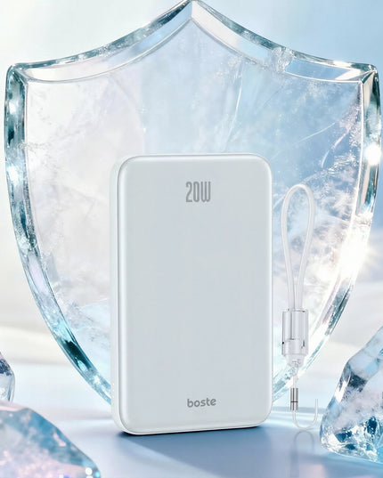 BOSTE išorinė baterija (power bank) su MagSafe belaidžiu įkrovimu ir PD 20W laidu bei USB-C jungtimi