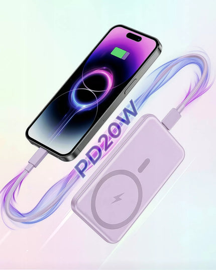 BOSTE IŠORINĖ BATERIJA KROVIKLIS MAGSAFE BELAIDŽIAM ĮKROVIMUI SU PD 20W USB-C LAIDU