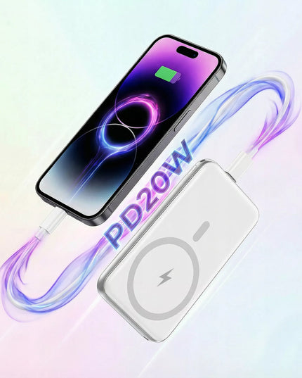 BOSTE išorinė baterija (power bank) su MagSafe belaidžiu įkrovimu ir PD 20W laidu bei USB-C jungtimi