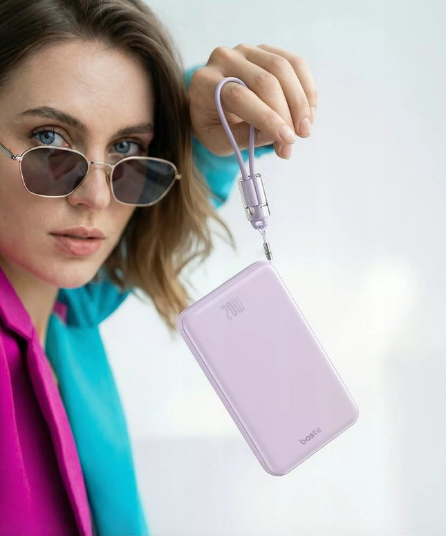 BOSTE IŠORINĖ BATERIJA KROVIKLIS MAGSAFE BELAIDŽIAM ĮKROVIMUI SU PD 20W USB-C LAIDU