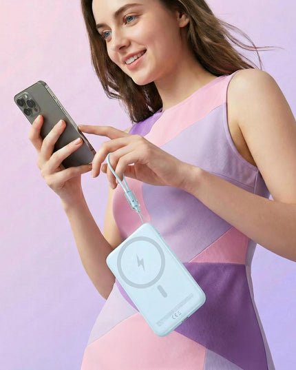 BOSTE išorinė baterija (power bank) su MagSafe belaidžiu įkrovimu ir PD 20W USB-C kabeliu