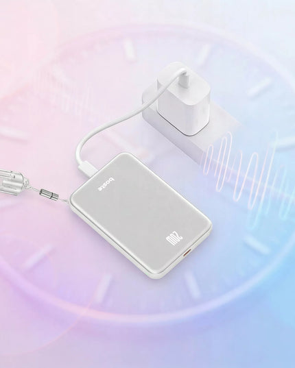 BOSTE išorinė baterija (power bank) su MagSafe belaidžiu įkrovimu ir PD 20W laidu bei USB-C jungtimi