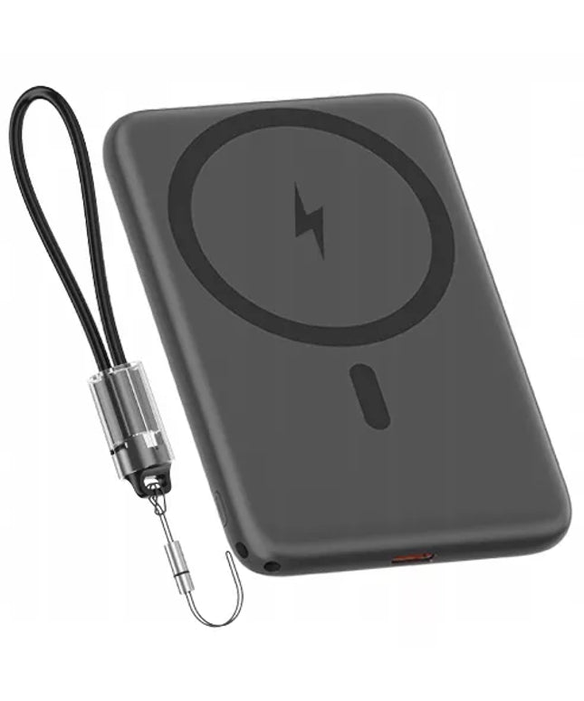 BOSTE IŠORINĖ BATERIJA (POWER BANK) SU MAGSAFE BELAIDŽIU ĮKROVIMU IR PD 20W USB-C KABELIU