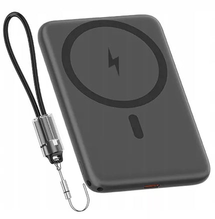 BOSTE IŠORINĖ BATERIJA (POWER BANK) SU MAGSAFE BELAIDŽIU ĮKROVIMU IR PD 20W USB-C KABELIU