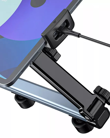 BOSTE STABILNY UCHWYT SAMOCHODOWY NA ZAGŁÓWEK DO TABLETU I TELEFONU REGULOWANY