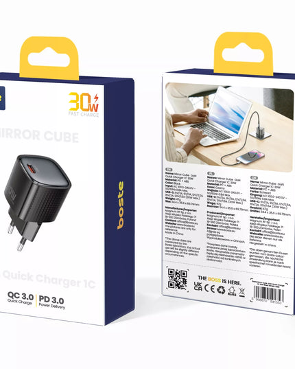 Boste greitasis tinklo įkroviklis USB-C 30W universalus QC PD galingas